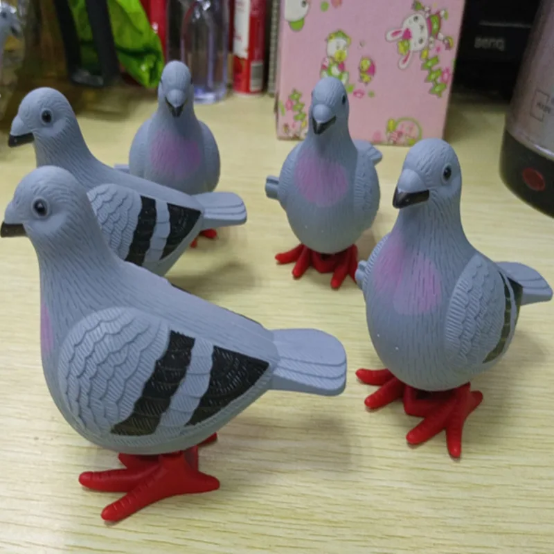 Pigeon Wind Up Toys Dove Clockwork Pigeon Toys for Kids Jumping Simulation Early Pigeon Clockwork Toys Kid Mini Pigeon Toys