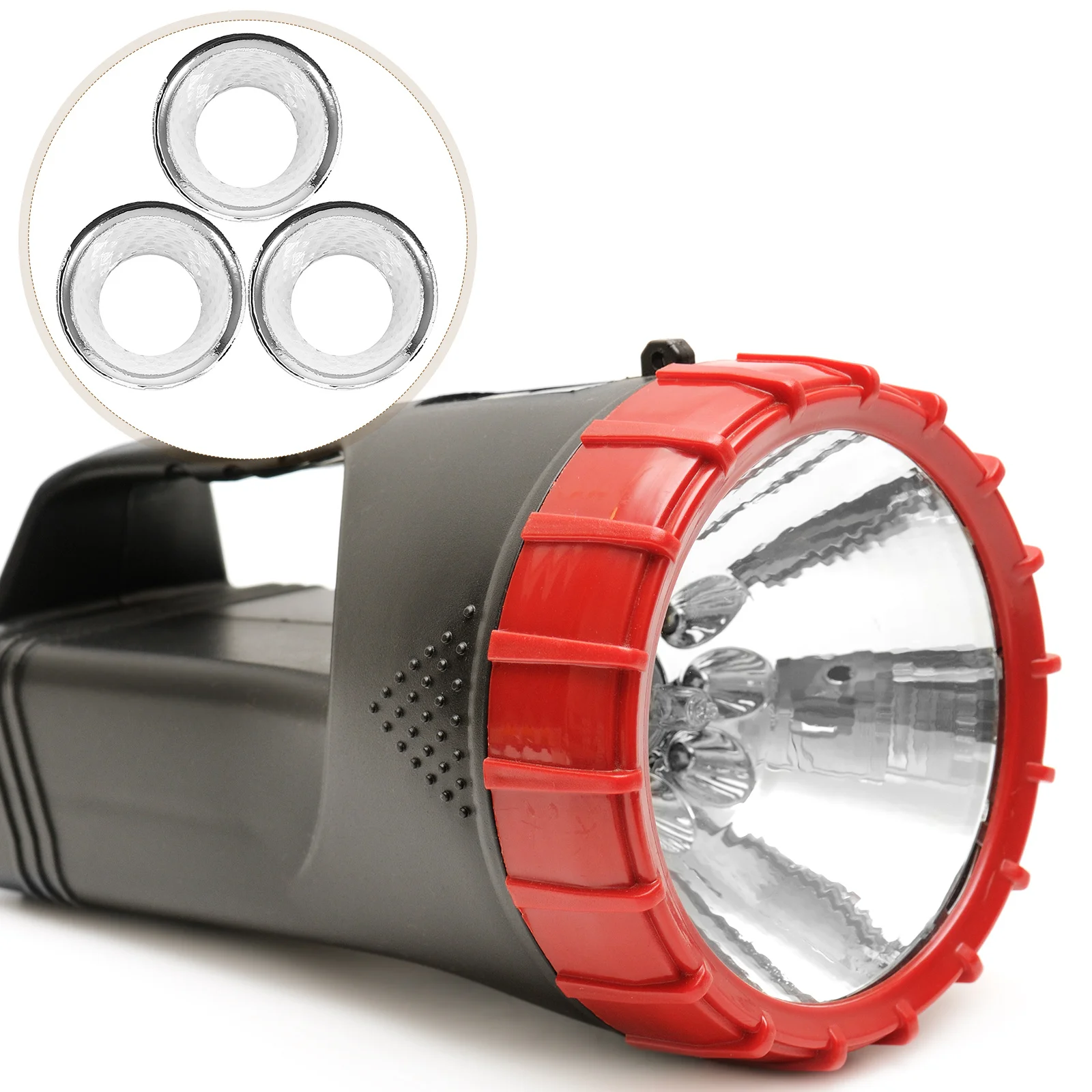 

3Pcs Flashlight Reflector Cup Accessory Cap Efficient Light Utilization No Glare Indoor Outdoor Use Flashlight Repairing Part