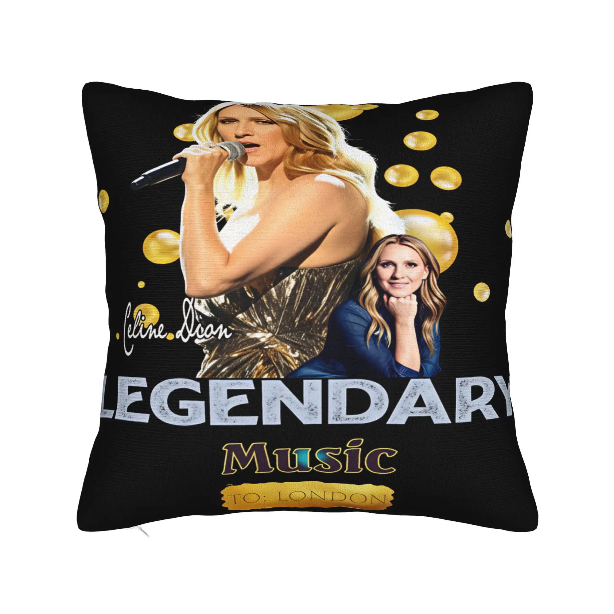 Celines Dions Paris 2026 Pillow Cover  Custom Cushion Cover Vintage Pillow Case For Couch Sofa Bedroom