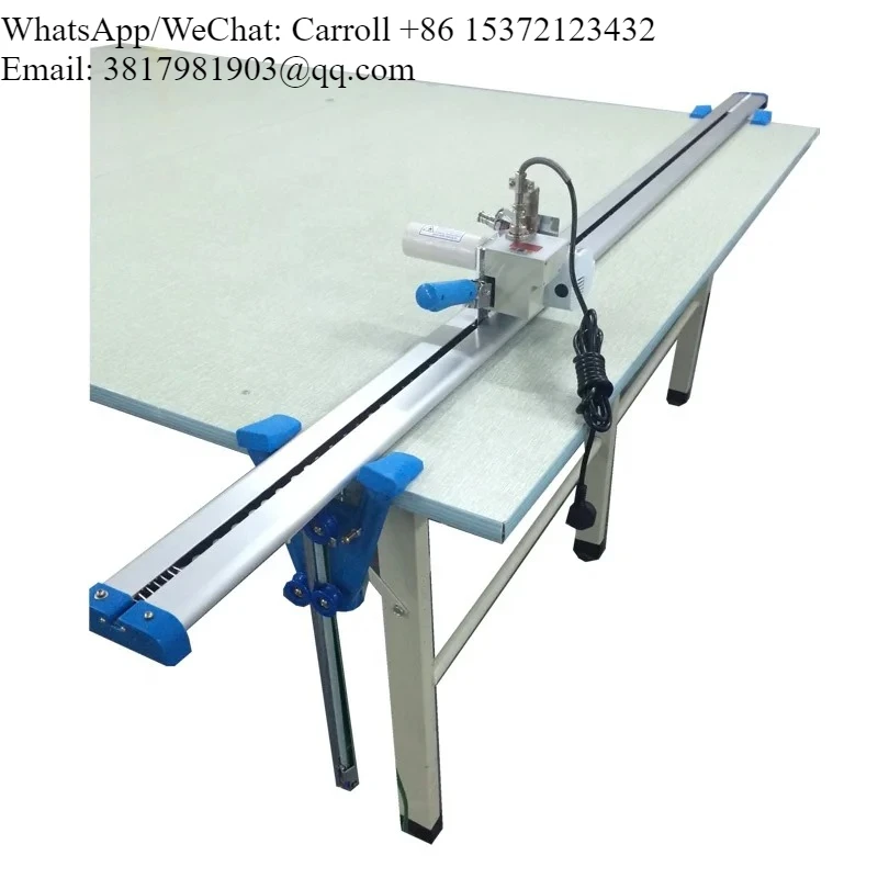 

Installation Support Electric Round Knife Cloth End Edge Cutter Apparel Fabric Roller Blinds End Cutting Table Machine