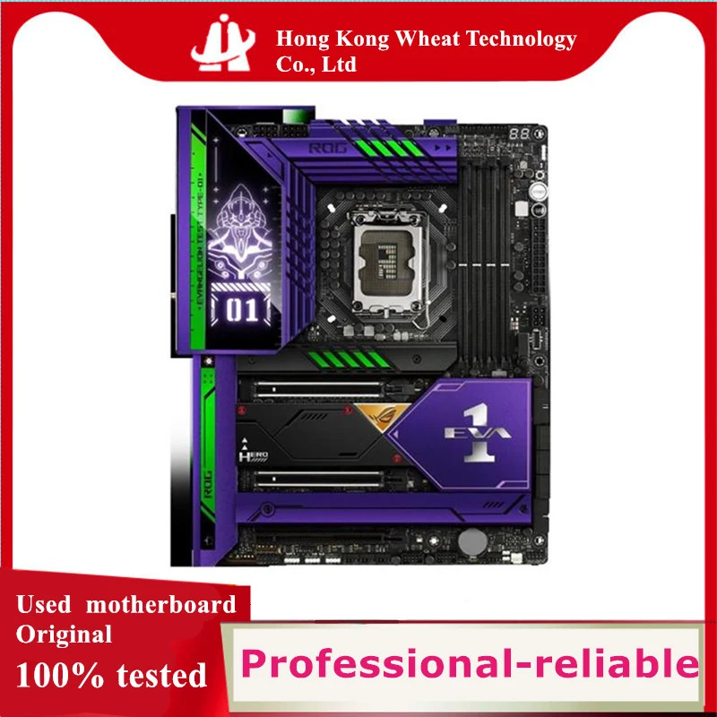 

Материнская плата Intel Z690 ROG MAXIMUS Z690 HERO EVA, б/у оригинальная материнская плата LGA 1700 LGA1700 DDR4 128 ГБ NVME USB3.0 SATA3, десктопная материнская плата