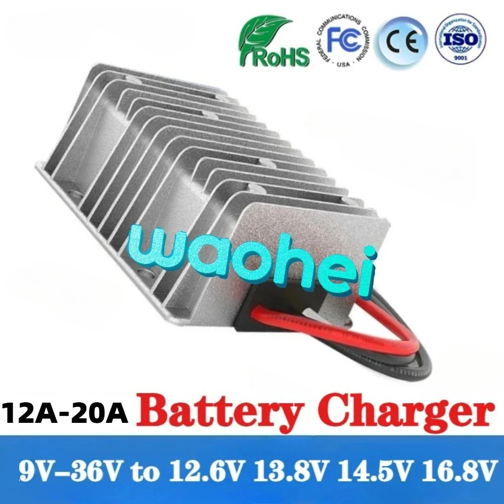 

9V-36V to 12.6V 13.8V 14.5V 16.8V 12A -20A DC charger iron lithium constant current battery acid lead supply regulator module