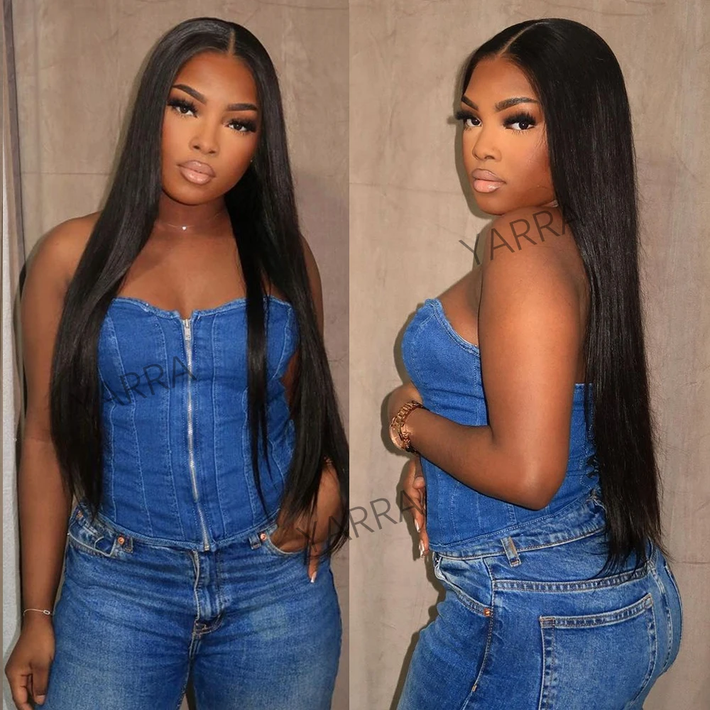 Straight Glueless Wig Human Hair Ready To Wear Bleached Knots 9x6 Pre Cut 7x5 Lace Front Wig For Women Pre plucked Hairline Remy