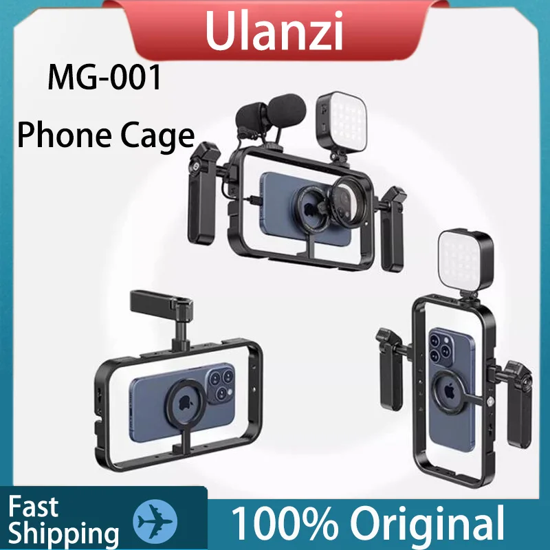 

Ulanzi MG-001 Phone Cage Magnetic Handle Hold Cage Aluminum Case Stabilizer For Phone Video Vlog Holder Photography Accessories