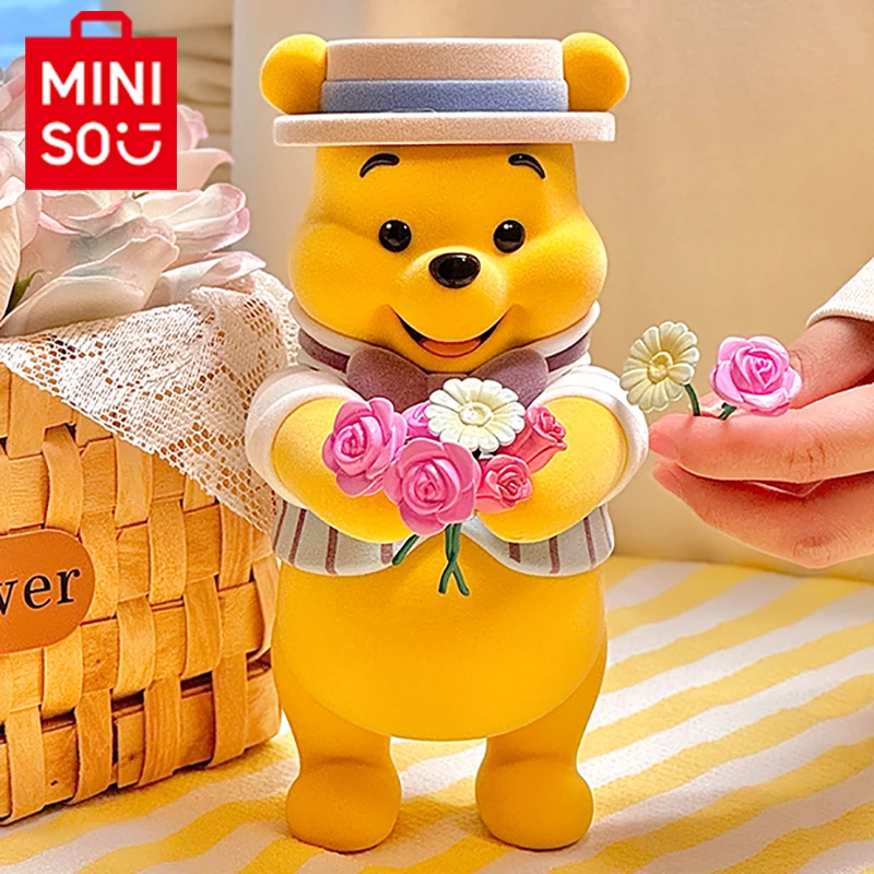 

Genuine Miniso Winnie The Pooh Love Confession Figure Kawaii Winnie Model Collection Statue Action Figurine Desk Ornament Toys