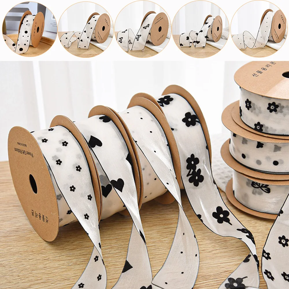 

10Yards Wave Point Yarn Ribbons Wave Edge Pleated Chiffon Ribbon Gifts Packaging Material Wedding Birthday Party Flower DIYDecor
