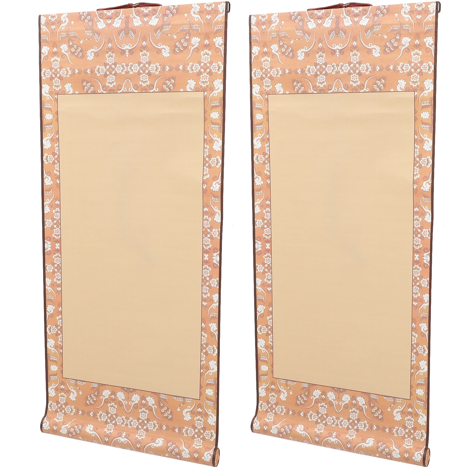 

2 Pcs Mini Blank Hanging Calligraphy Paper Drawing Chinese Painting Rice Paper Art Work Retro Home Decor