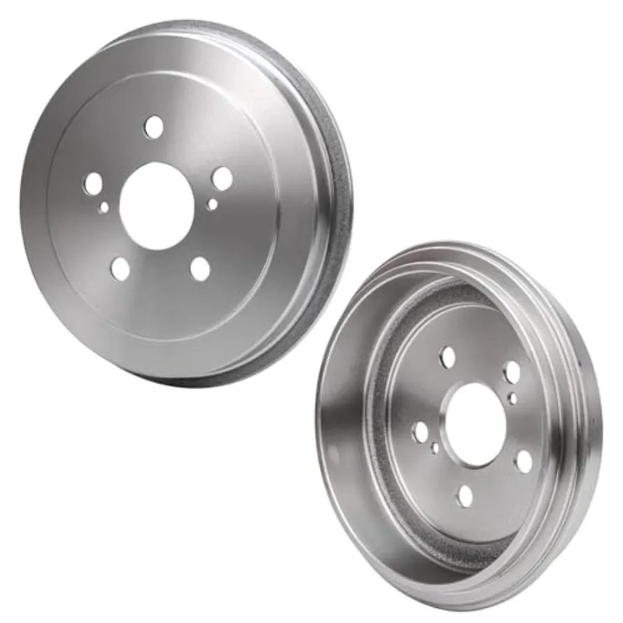 دوارات القرص الأمامي والطبول الخلفية طقم فرامل لـ 2003-2008 تويوتا كورولا منصات السيراميك شبه المعدنية استبدال الأحذية 10 قطعة