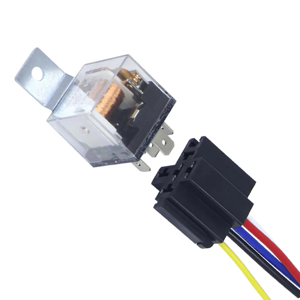 High Capacity 80A Relay DC 12V 24V 4Pin 5Pin for Car Lighting Fan and Audio System Control with Robust Plastic Body