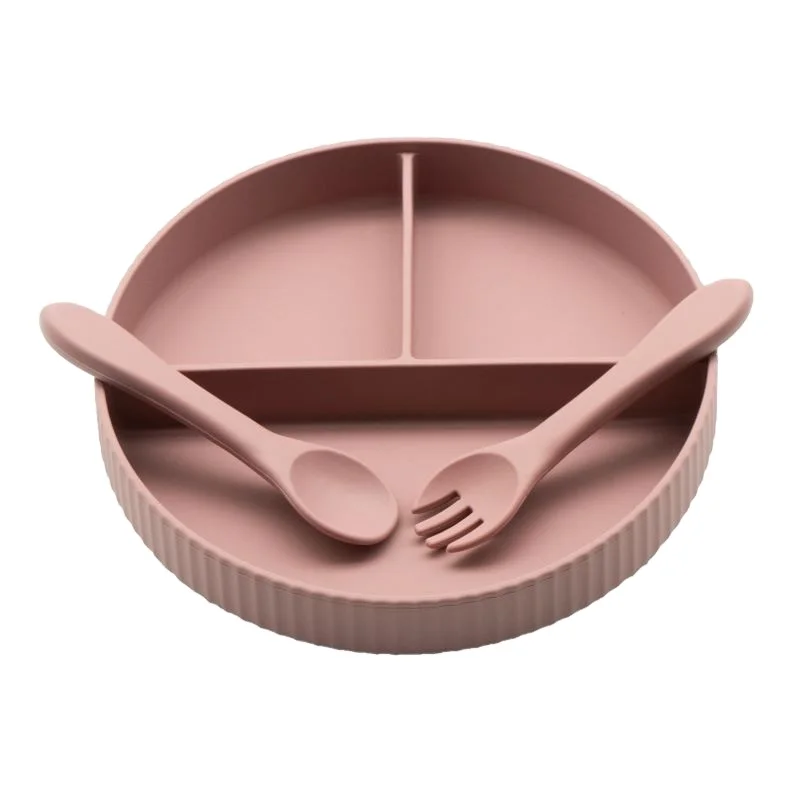 Ensemble de Bols d'Alimentation pour Bébé, Assiette en Silicone de Qualité Alimentaire, Grand Filles à Ventouse, Sans BPA, Étanche, pour Nourrisson, 5 Pièces