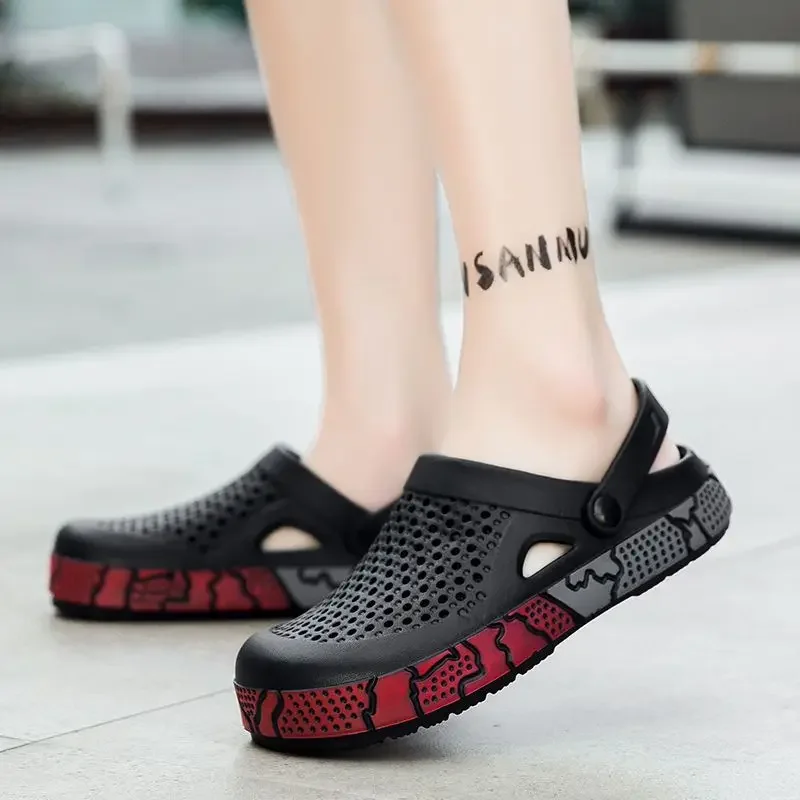 

Обувь на платформе, пляжные сандалии с отверстиями, мужские и взрослые Eva Y2k, элегантная летняя распродажа, 2024, модные забавные повседневные мужские тапочки в оригинальном стиле
