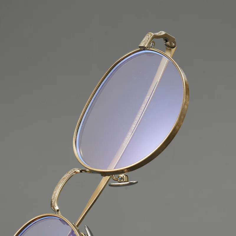 TFTB مصمم التيتانيوم النقي النظارات الرجال والنساء خفيفة للغاية الرجعية الصغيرة مضلع النظارات الطبية البصرية الإطار 20868