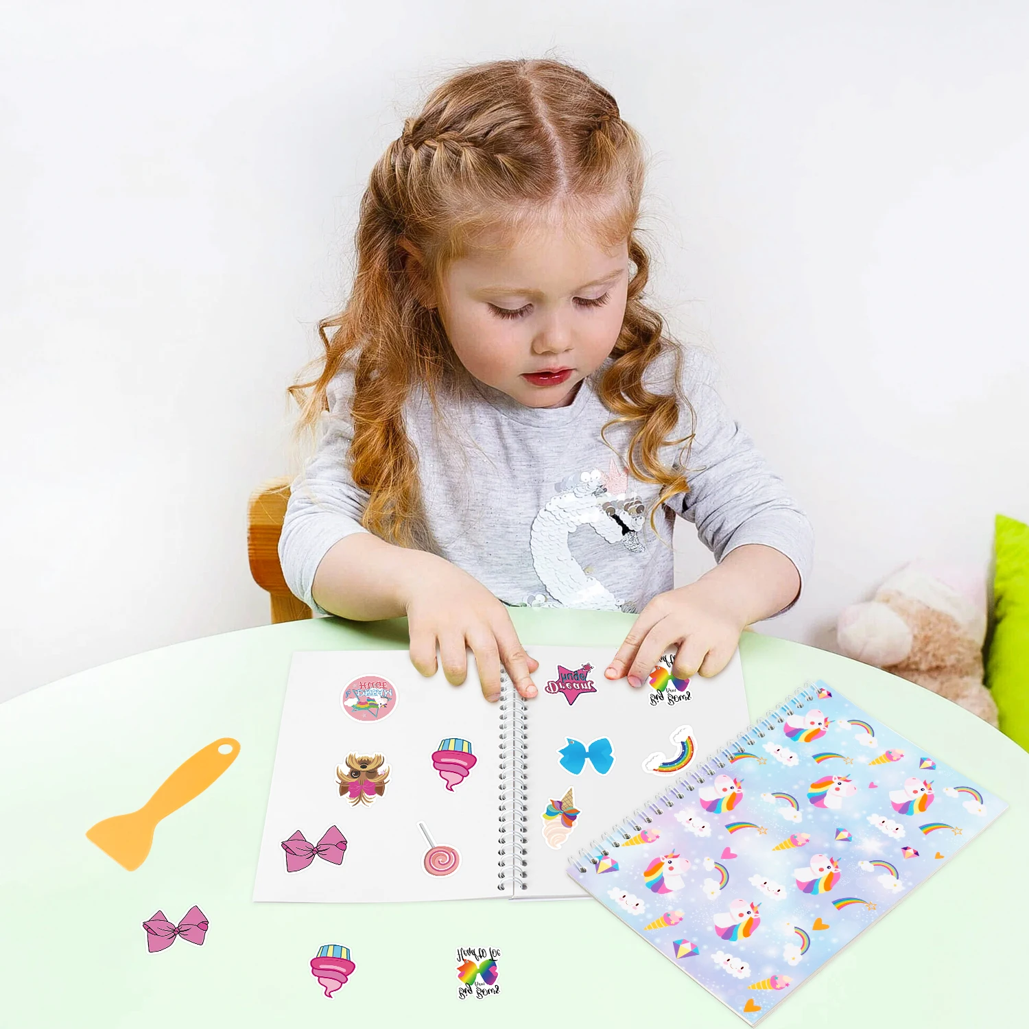 2PCS Unicorn Sticker Book Collecting Album Sticker Organizer Storage Accessories Activity Blank Album Collecting Sticker Label