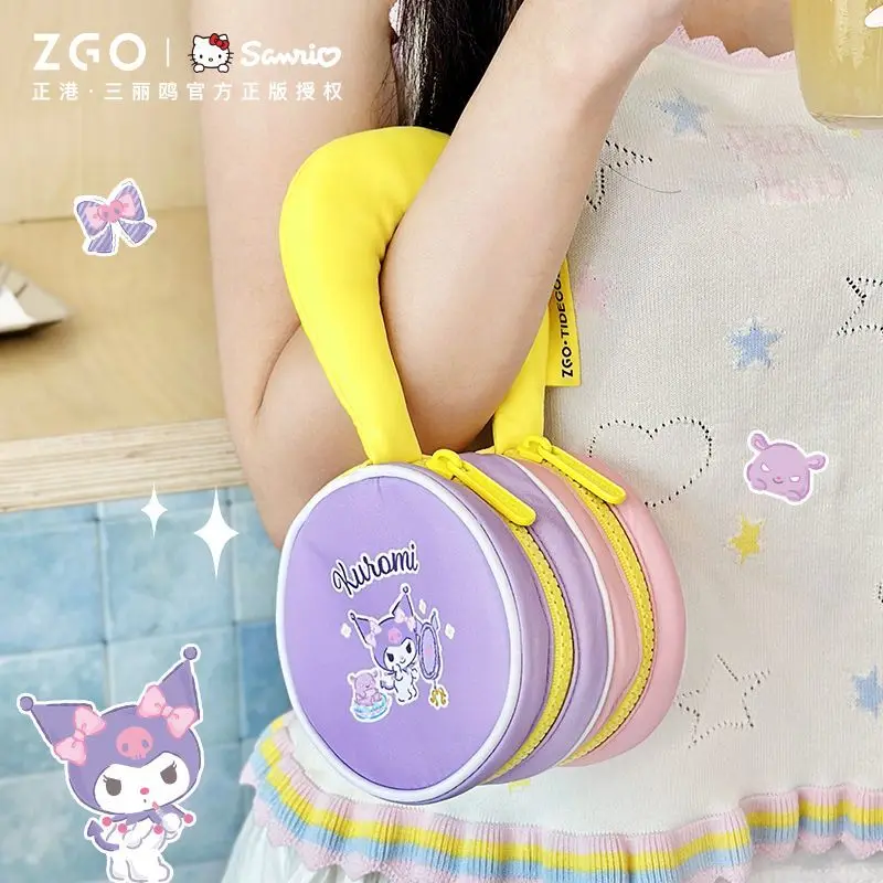 Sanriou أصيلة كورومي ميلودي حقيبة مستحضرات تجميل Ins نمط متعدد الطبقات فتاة يابانية حقيبة محمولة الصيف الملونة حقيبة صغيرة فتاة هدية