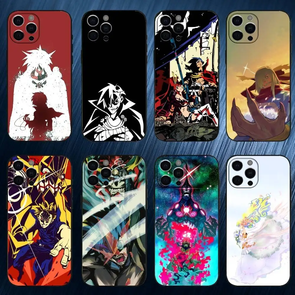 

G-Gurren For Lagann Phone Case For iPhone 17,16,15,14,13,12,11 Plus,Pro Max, Black Silicone Cover