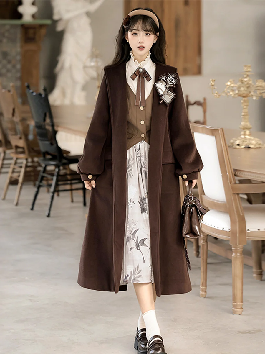 

Designer's Gift Original Lolita Hanfu Han Elements New Chinese Women's Daily Commuting Autumn And Winter Clothing Set