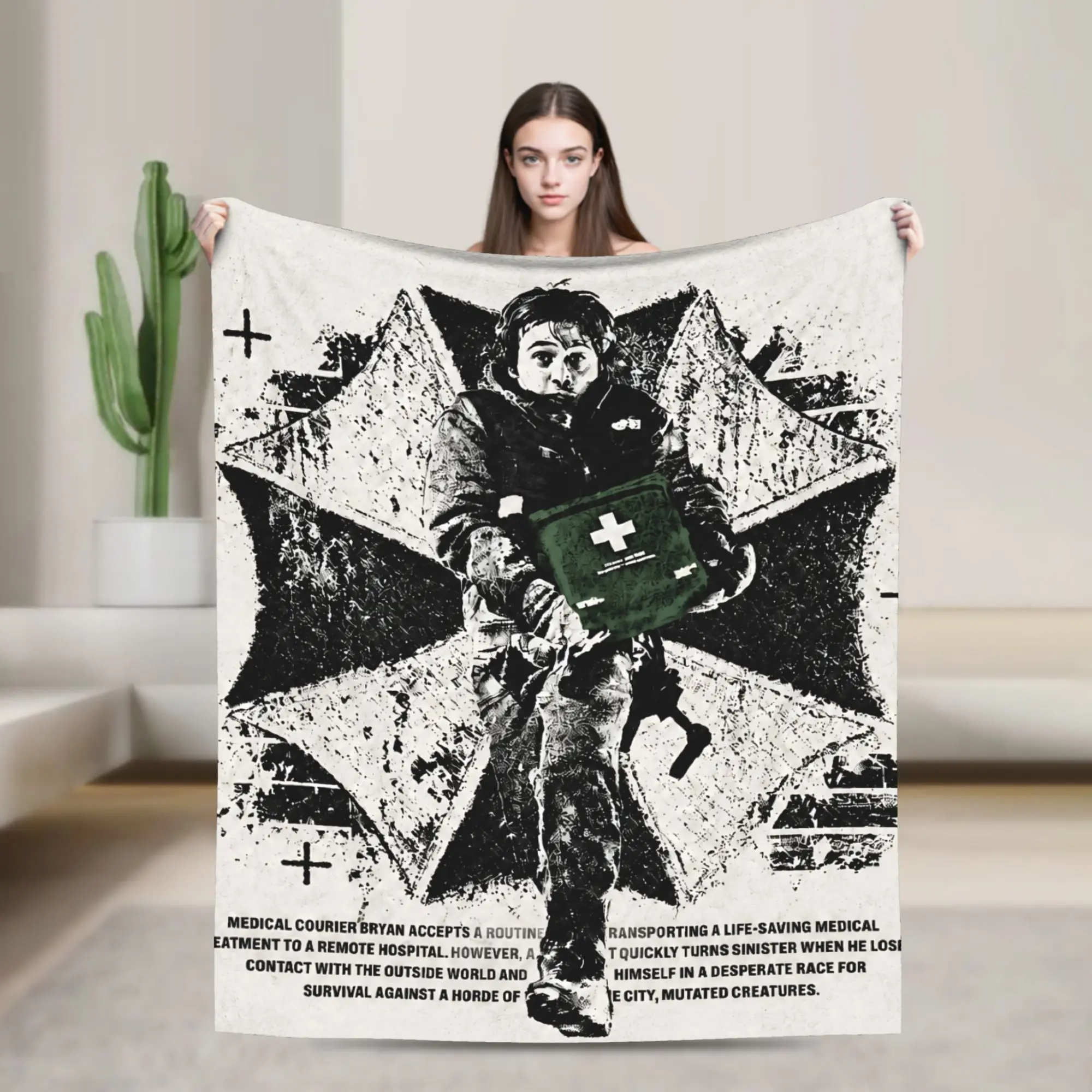Bryan Austin Abrams Blanket Cover R-Residents Night Undead Evil Plush Throw Blankets Home Couch Portable Lightweight Bedspreads