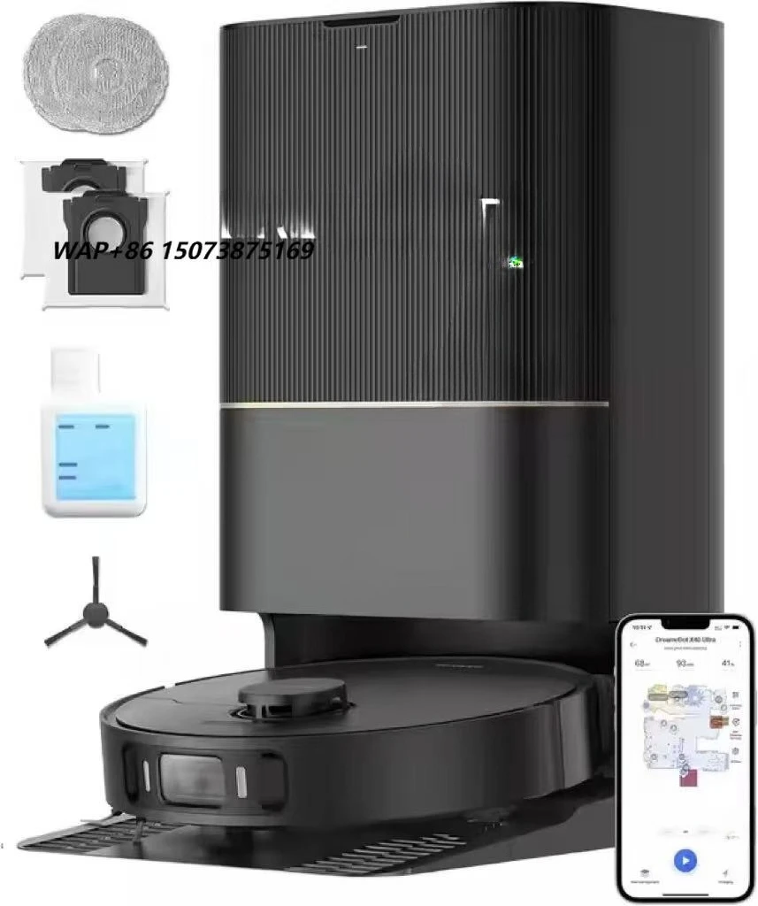 DREAME X50 Ultra Complete Robot Vacuum Cleaner Tracked Type 25KPa Self-Cleaning Automatic LDS VSLAM APP Sonic Mopping Wet/Dry EU