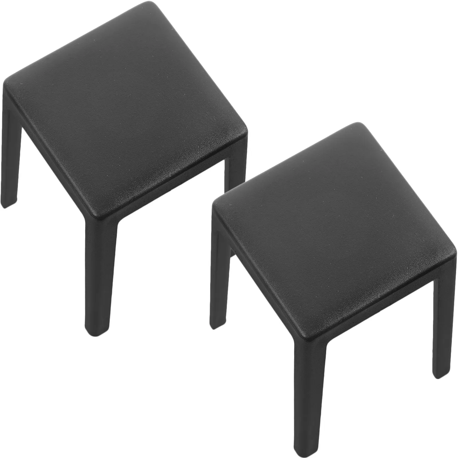 

2 Pcs Dollhouse Baby Miniature Furniture Prop Tiny Stool Plastic Models