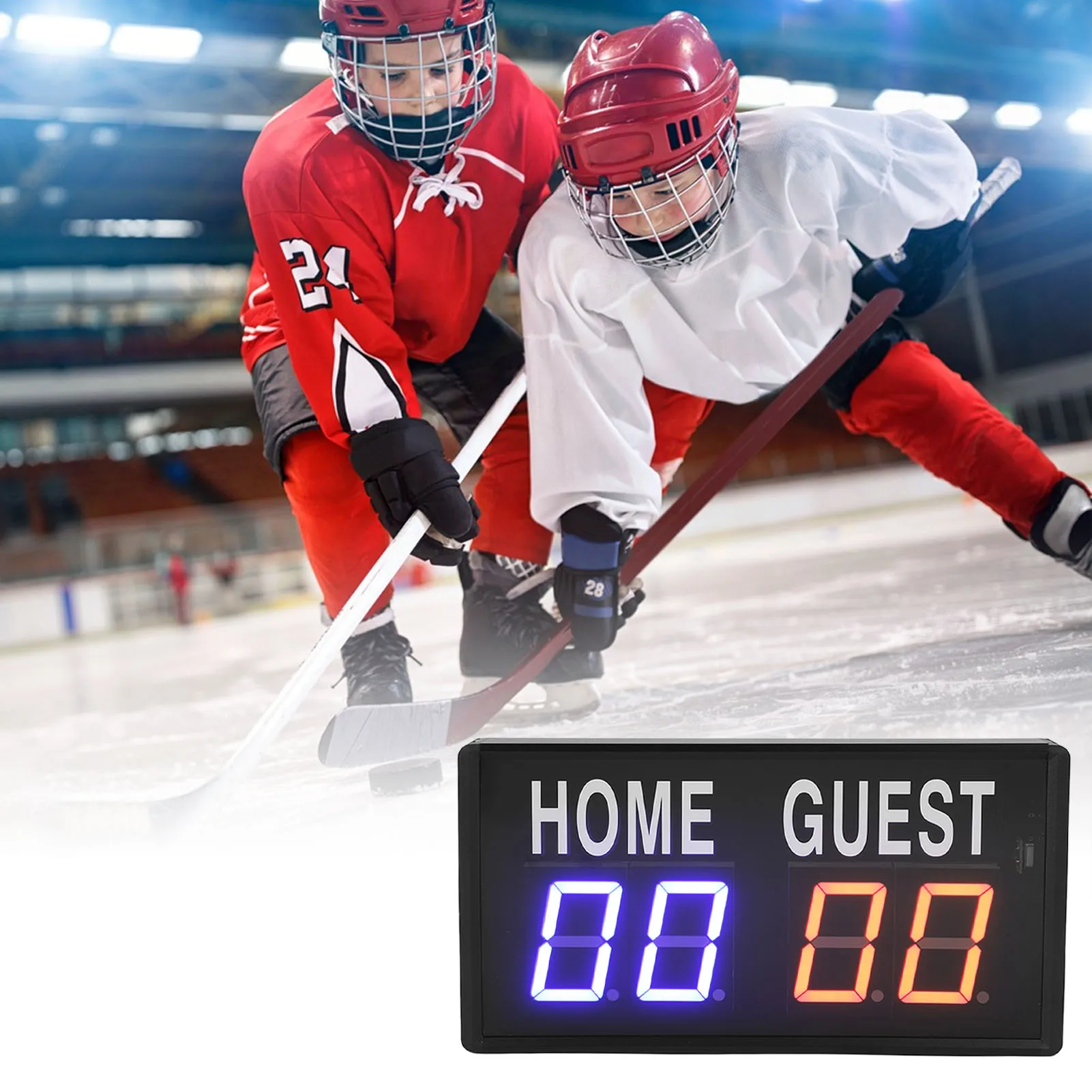 

Digital Scoreboard Electronic Scoreboard Aluminum Alloy Remote Control Digital Tabletop Scoreboard for Basketball Volleyball