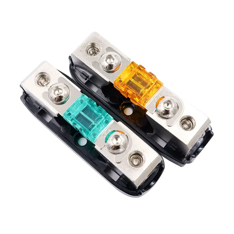 Mini Matte 15A-150A Car Audio Fuse Holder AFS Holder Power Fuse Holder Zinc Alloy Material Is Easy To Install Fuse Box