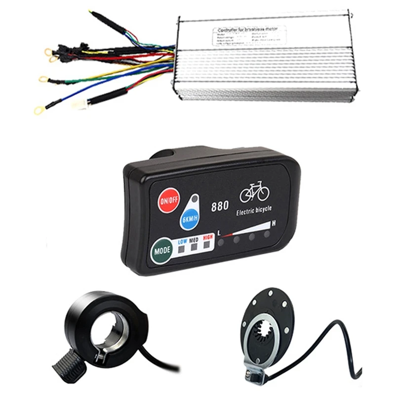 36V/48V 1500W 35A Electric Bicycle Sine Wave Controller KT LED880 Display&Thumb Throttle And Sensor SM Accessories