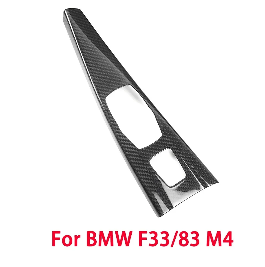 Dry Carbon Fiber For BMW F33 Convertible F83 2013 2014 2015-2022 LHD Car Center Console Multimedia Button Panel Cover Sticker