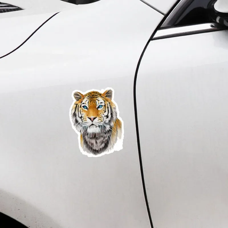 Adesivos de carro adesivos personalizados tigre feroz janela do carro adesivos cobrir arranhões à prova d16 água e protetor solar pvc 16*13cm