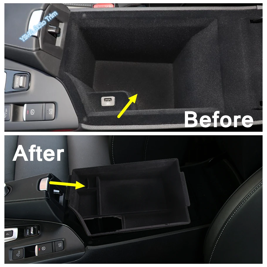 Car Center Console Armrest Storage Box Organizer Tray Seat Case Sorting Function Accessories For Infiniti QX50 2018 - 2022