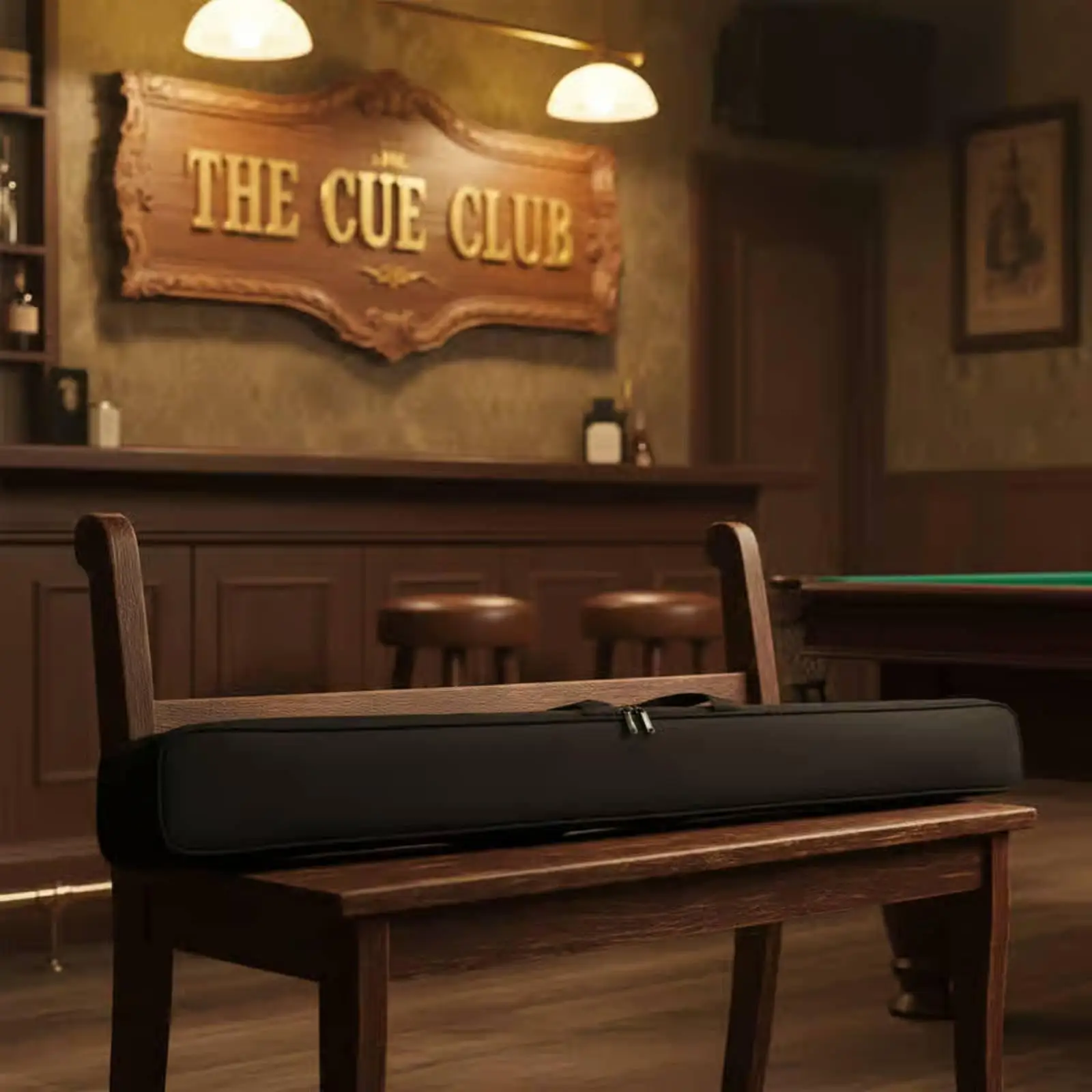 Snooker Cue Case 4 Butts Portable Billiards Bag with Reinforced Stitching Smooth Zippers Secure Slot Pockets for Club Travel