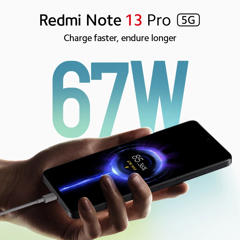 Xiaomi Redmi Note 13 Pro 5G Smartphone Snapdragon 7s Gen 2 200MP OIS Camera 67W Turbo ricarica 120Hz AMOLED NFC