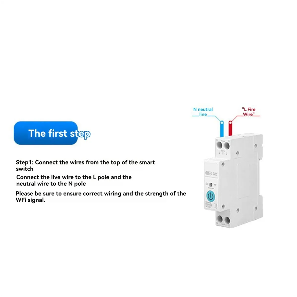 Happy New-  TUYA WiFi Smart Switch Meter 63A 1P+N Kwh Metering Monitoring Circuit Breaker Timer Relay MCB