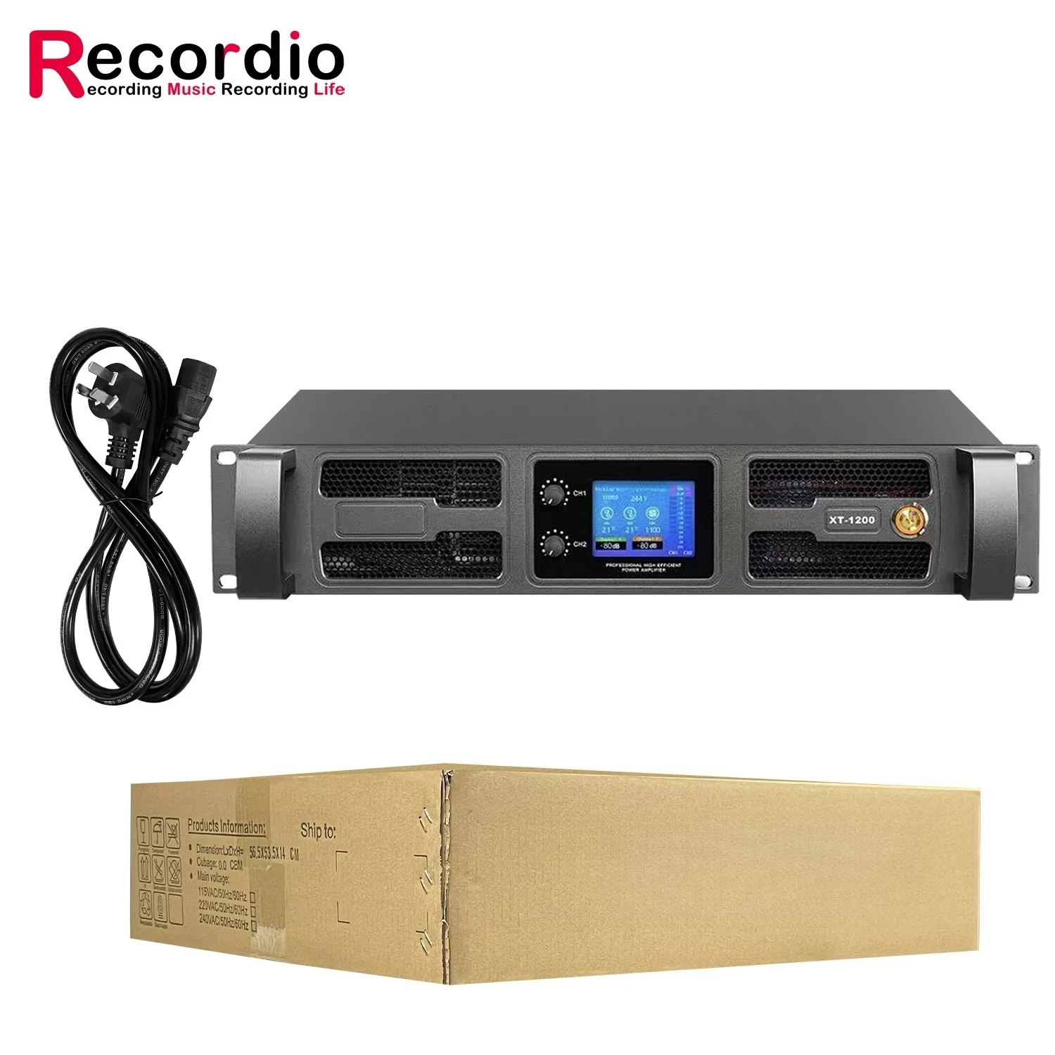 Display Stereo KTV Home Stage Audio System Power Amplifier 2*1200w Power Amplifier With Stereo 2 Channel Amplifiers KTV