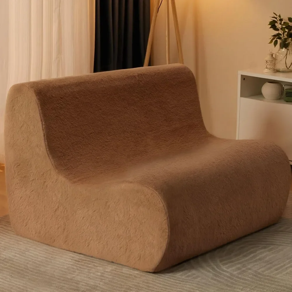 

Loveseat Bean Bag Chair, Bean Bag Couch Lazy Beanbag Sofa Large Armless Comfy Chair Sofa,with High Density OnePiece Foam Filling