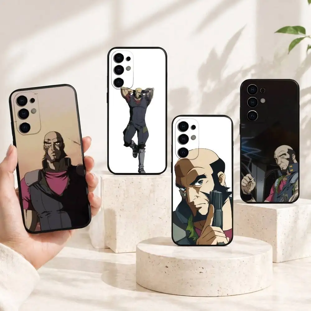 Anime C-Cowboy B-Bebop J-Jet Black Phone Case For Samsung S25,S24,S21,S22,S23,S30,Ultra,S20,Plus,Fe,Soft Silicone Black Cover
