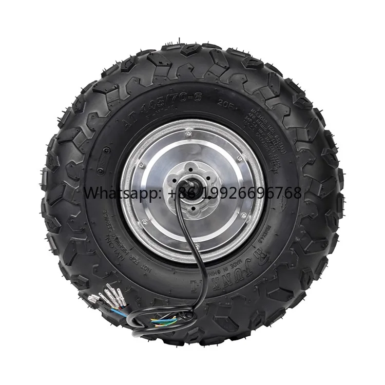 

14,5-дюймовый 48В 500Вт высокомоментный мотор-колесо 100Нм 200 об/мин с внедорожной шиной для сельскохозяйственной техники
