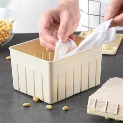 1 Set DIY Plastic Tofu Press Mould Homemade Tofu Mold Soybean Curd Tofu Making Mold Without Cloth Kitchen Cooking Tool