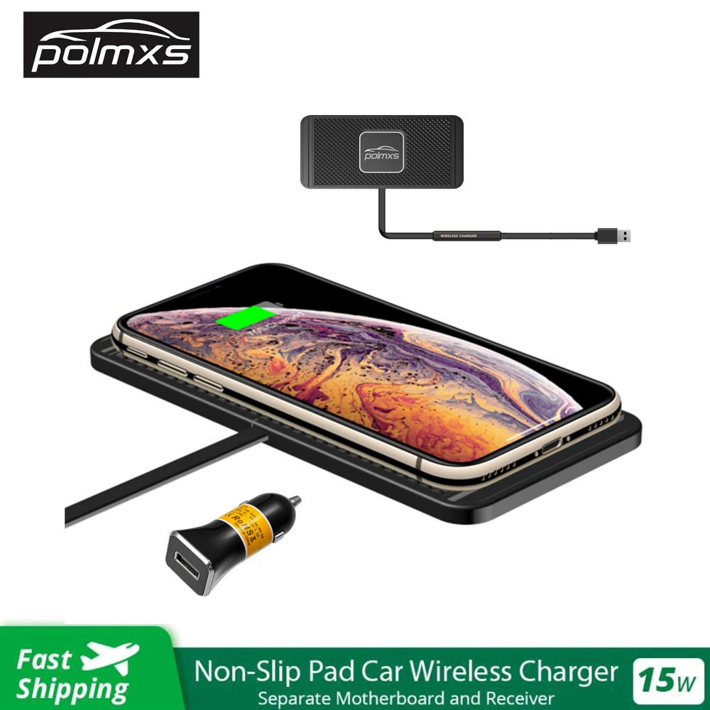 Phone Wireless Charger USB Fast Car Charger Wireless Charging Dock Pad For iPhone 14 13 Pro Max Samsung Quick Charge 3.0