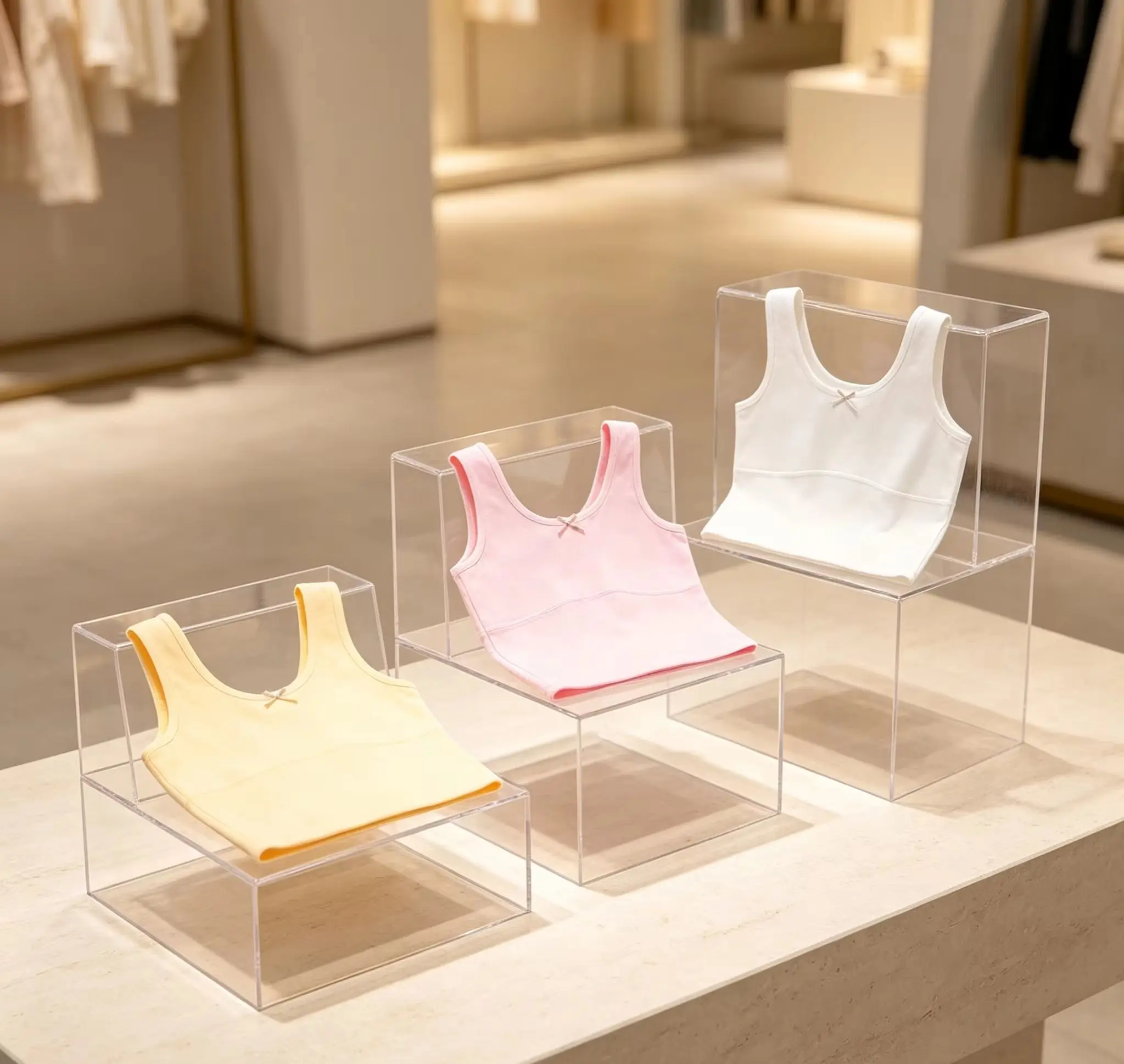 Soft Cotton Teen Girls Training Camisole U-neck Crop Tank Top With Thin Padding Comfort Puberty Daily Sports Undergarment