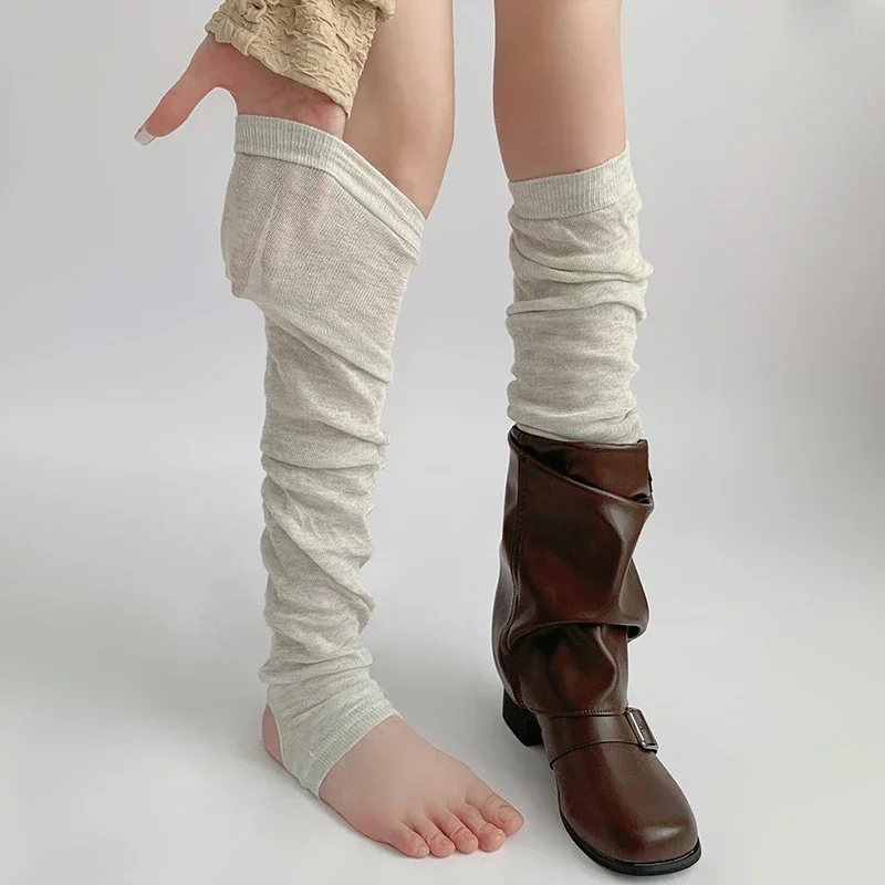 Night Teaching Room Foot Sock Women's Autumn Hose Gray Stepping Leg Warmer Ballet Sle White Pile Socks Calf Socks