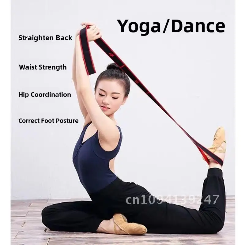 

8-Grid Digital Elastic Band Yoga Stretch Band Multi-Segment Correct Posture Latin Dance Fitness Band Nylon