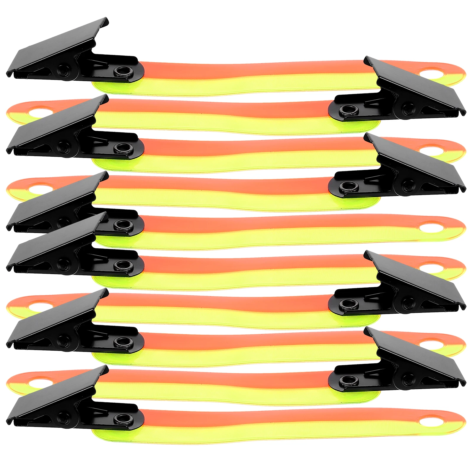

12 Pcs Reflector Trail Markers Fluorescent Ribbon Clip Double-sided Reflective Travel Tacks for Hunting Camping Accessories