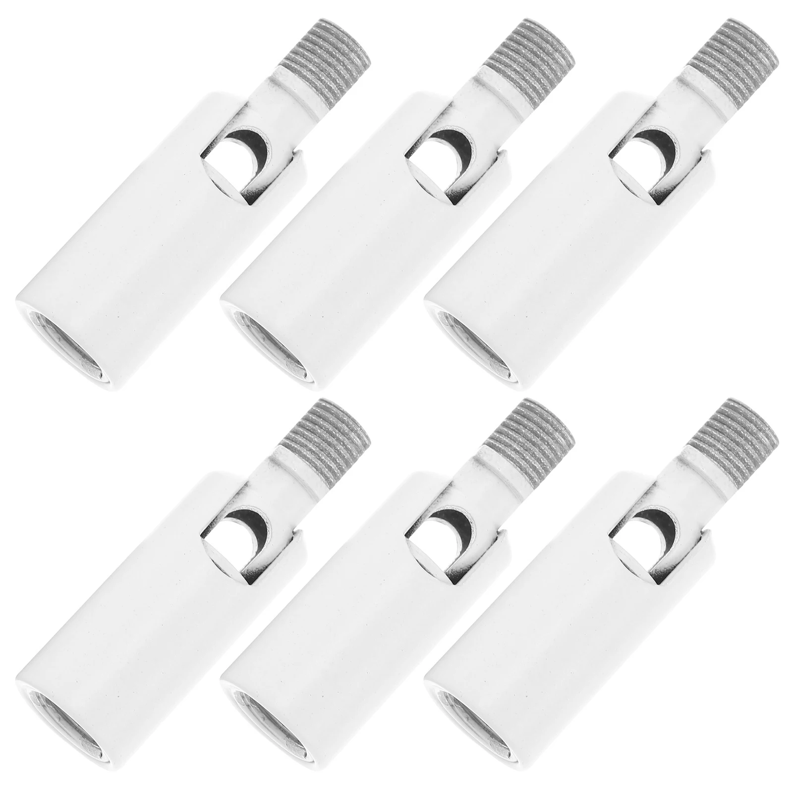 

6 pcs Universal Lamp Converters Metal Lighting Accessories Round Turn Connectors Ceiling Bulb Adapter Durable Small Size