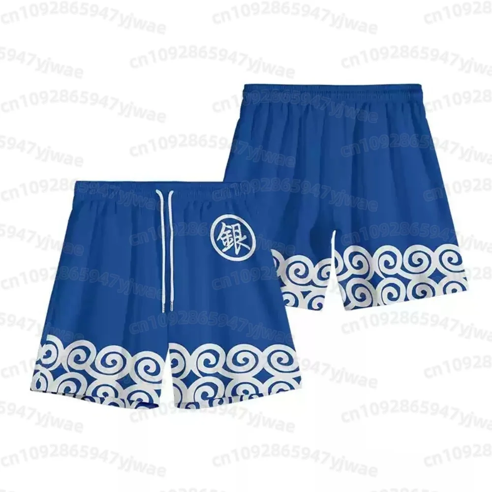 2026 Men's Pink Strawberry Short Pants   Anime GINTAMA Sakata Gintoki Cosplay Costume Unisex Party Men Beach Shorts Pants view 4
