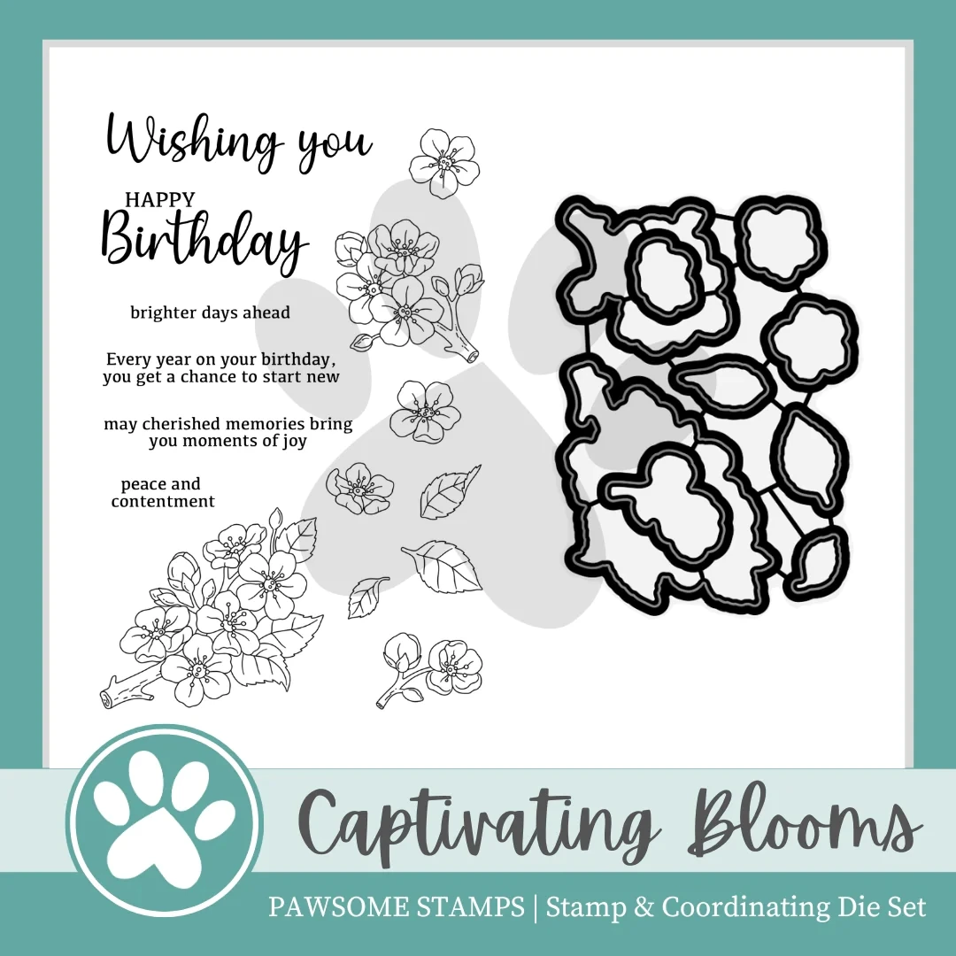 Captivating Blooms New March 2024 Clear Stamps Set Scrapbooking for Paper Making Metal Cutting Dies Frames Card Craft