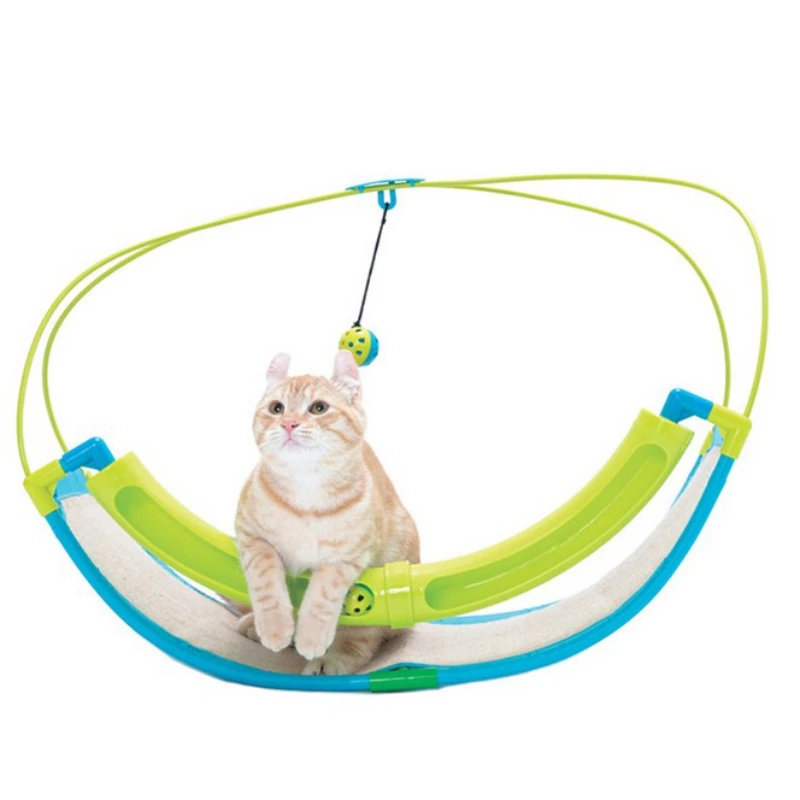 Creative Cradle for Cat Nest, Bell Ball, Linen Scratch Board, Swing Bed, Climbing Frame Toy