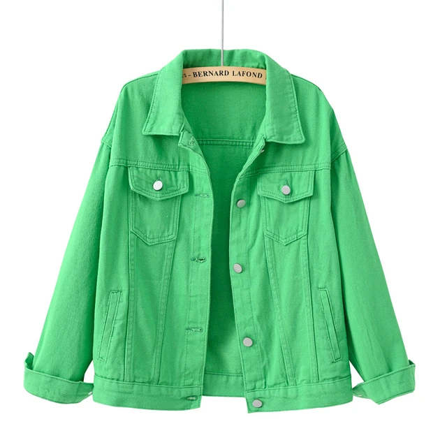 Fashion colored denim jackets womens