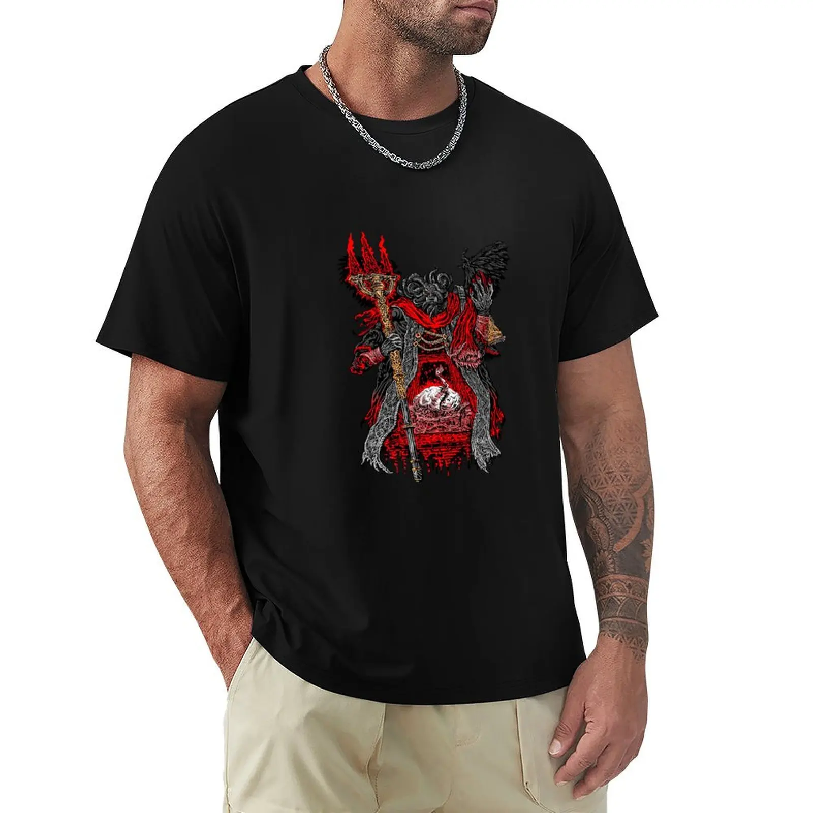 

Mohg, lord of blood T-Shirt Festival Casual Short Sleeve