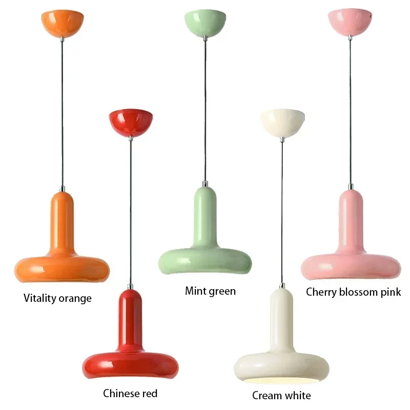 

Modern Cream Style Scandinavian Macaron Small Pendant Light Bedroom Bedside Fashionable and Simple Restaurant Bar Table Lamp