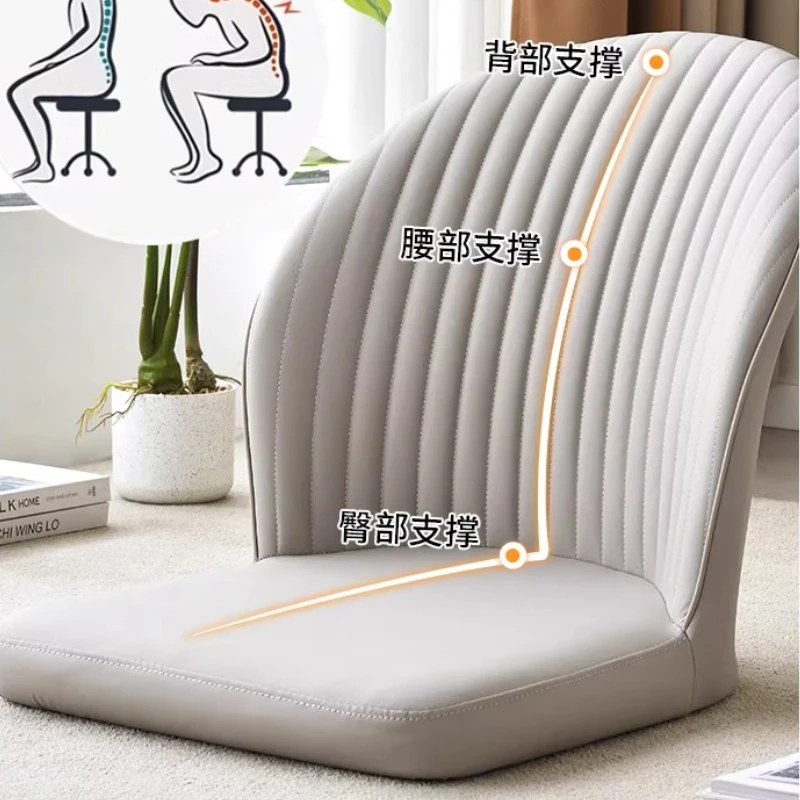 Kursi Lantai Jepang Sandaran Kursi Tatami untuk Tempat Tidur & Jendela Teluk Sofa Malas Tanpa Kaki dengan Dukungan Lumbar Bangku Meditasi Ergonomis